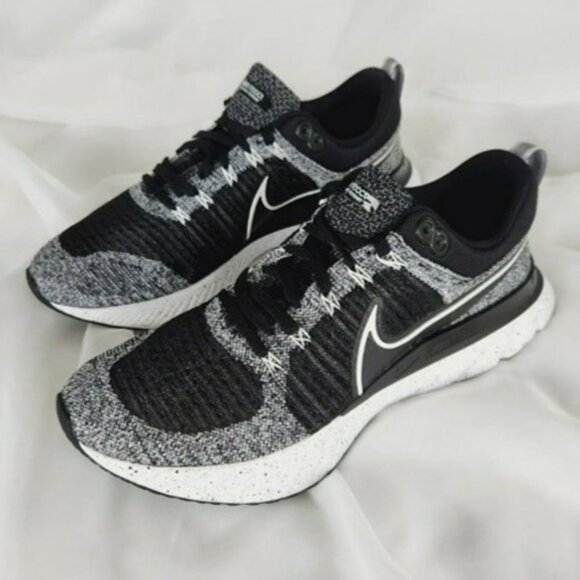 14 MEN\'S NIKE REACT INFINITY RUN FLYKNIT BLACK WHITE CT2357-101 main image 4